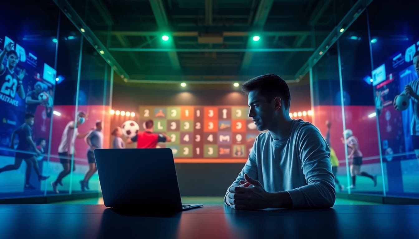 Interagieren mit verschiedenen Sportwetten ohne LUGAS auf einer modernen Plattform und genießend eine dynamische Atmosphäre.