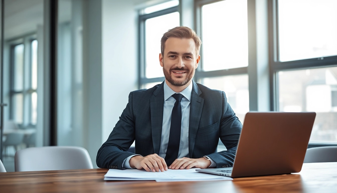 Headhunter Essen berät professionell Klienten in modernem Büro.