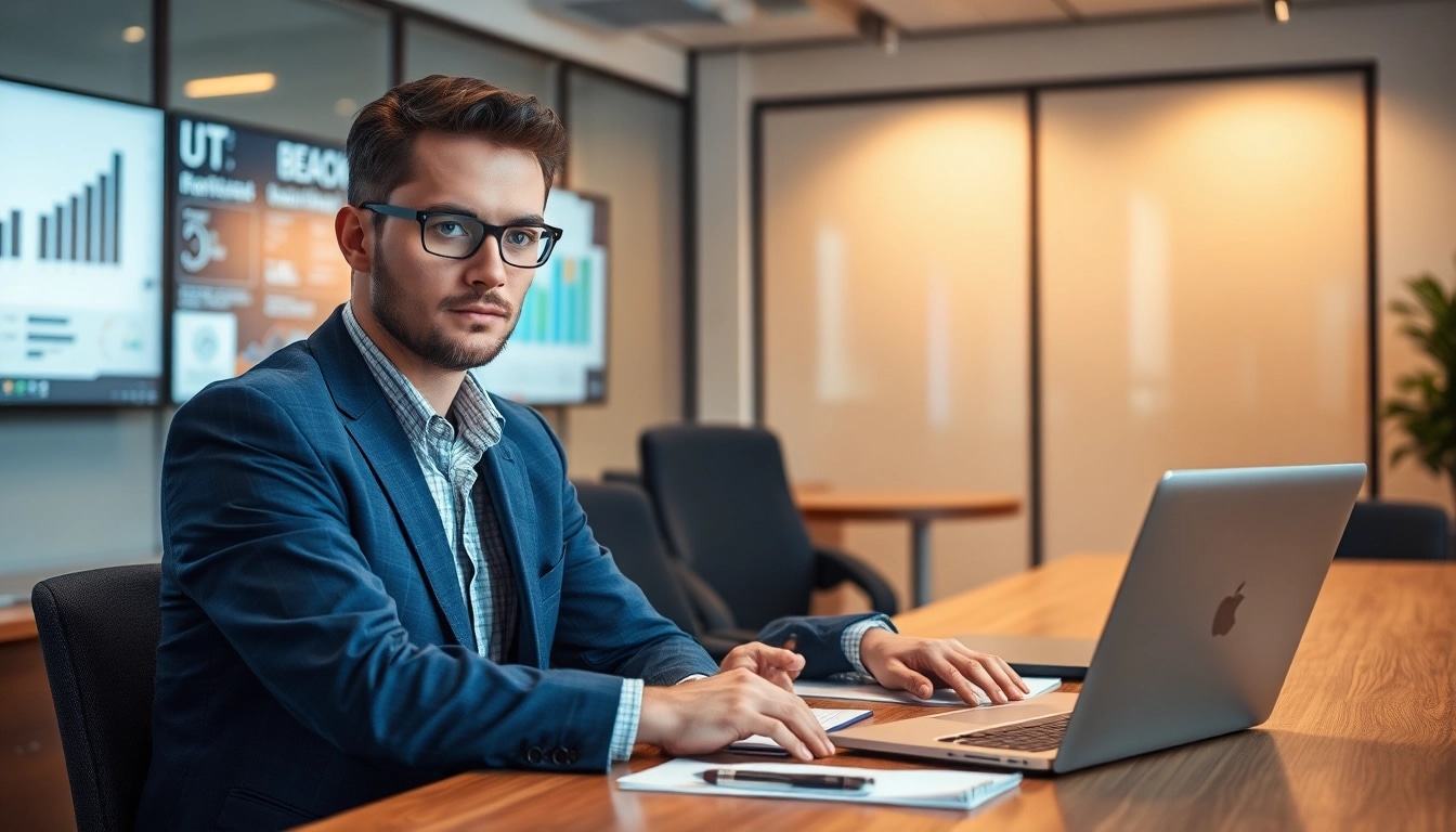 Headhunter IT analysiert Kandidaten in modernem Büro mit Technologien.