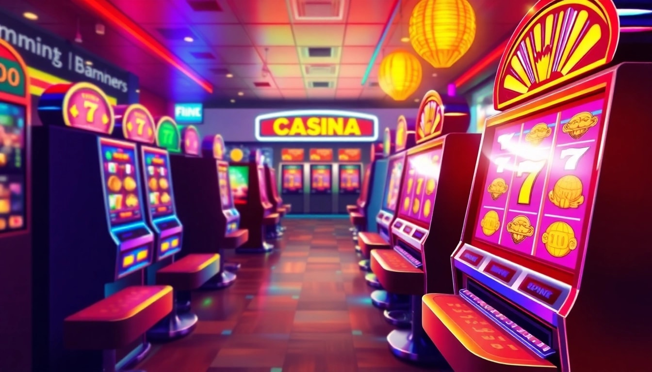 Explore new no deposit casino bonus codes Germany with vibrant slot machines and joyful gaming ambiance.