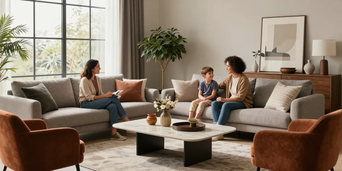 Einladendes modernes Wohnzimmer mit stilvollen Möbelstücken in einer gemütlichen Anordnung für möbel deutschland online kaufen.