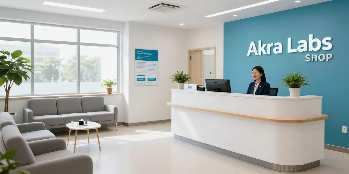 Akra Labs Shop: Medizinische Dienstleistungen und Patientenumfang in einer modernen Gesundheitsklinik.