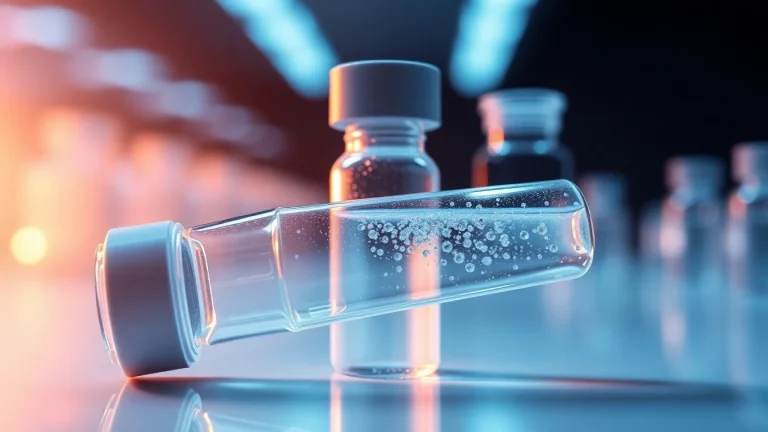 Kolloidales Silber 150 ppm in a sleek glass vial showcasing its purity and clarity.