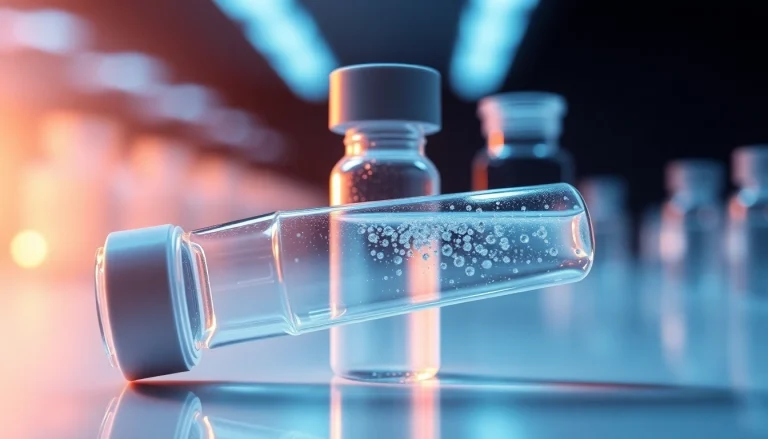 Kolloidales Silber 150 ppm in a sleek glass vial showcasing its purity and clarity.