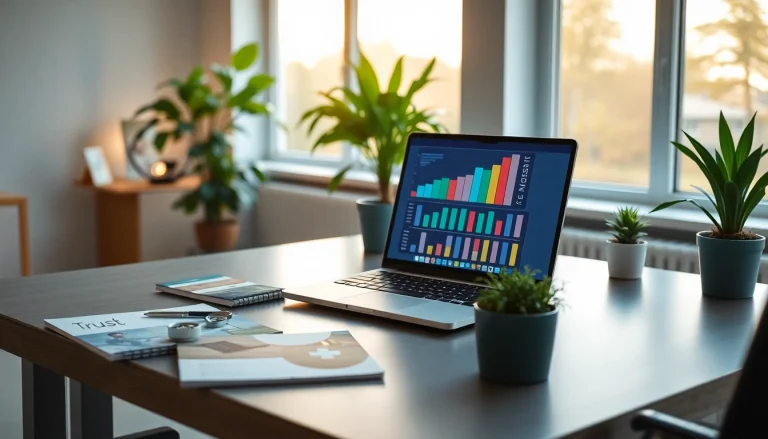 Showcase professionals utilizing effective marketing für pflegedienste strategies in a modern office.