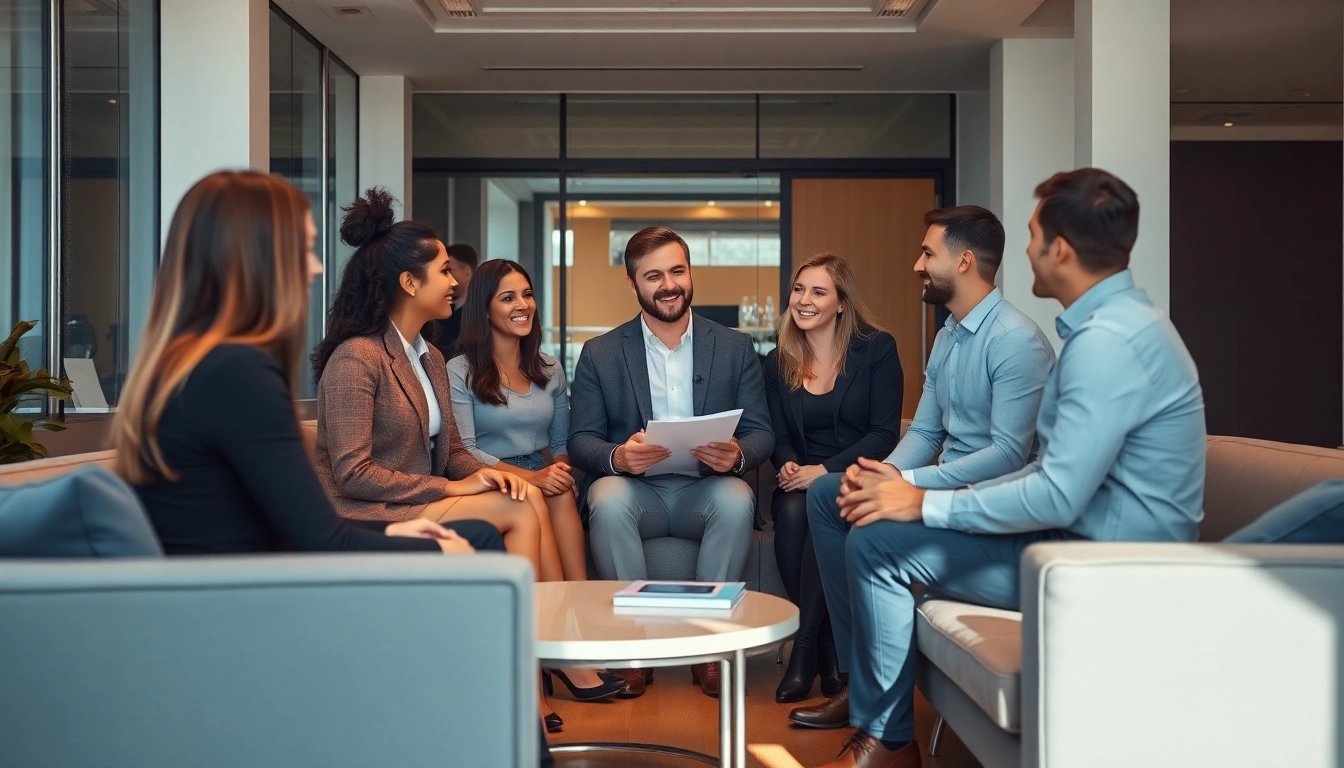 Headhunter Rostock meets candidates in a modern office environment.