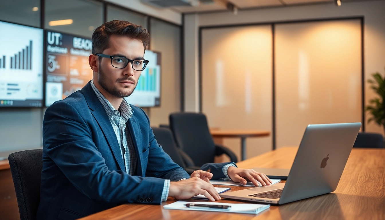 Headhunter IT analysiert Kandidaten in modernem Büro mit Technologien.