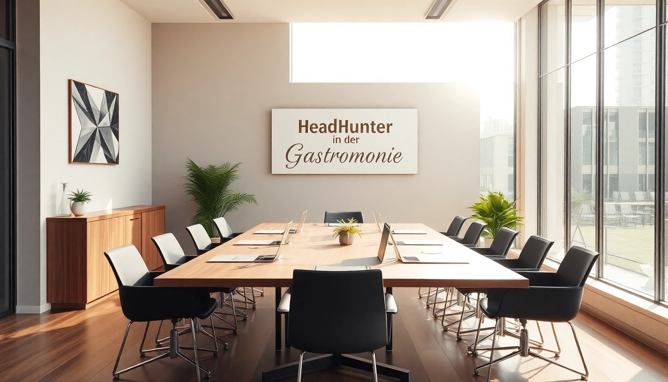 Headhunter Gastronomie in einem modernen Büro mit einladender Atmosphäre.