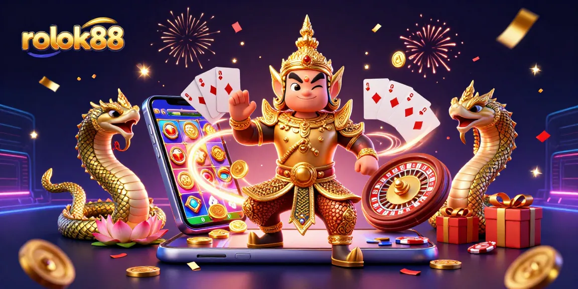 Engage with thrilling slot games at rokok88, where luck meets colorful casino action.