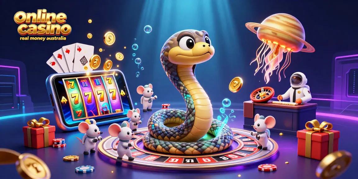 Engage in a thrilling experience at online casino real money australia with animated cosmic dealers and vibrant games.